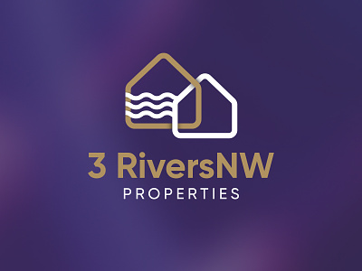 Logo design for 3 RiversNW Properties design house logo minimal realestate river