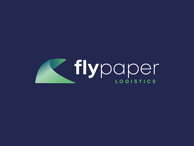 FlyPaper Logistics Logo design branding icon logistics logo shadow vector web