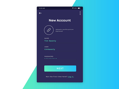 Daily UI 010 - New Account