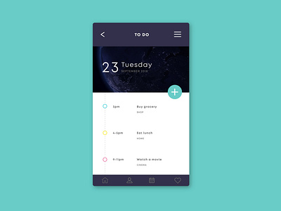 Daily UI 023 - To Do List app application concept design mobile product design ui ui design ux web web design