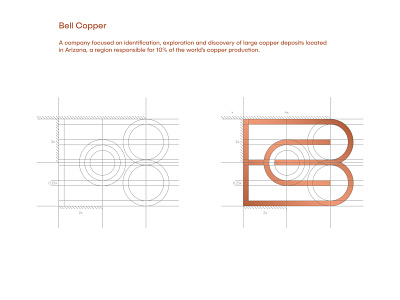 Bell Copper Logo & Branding (Grid) branding design grid logo icon logo monogram typography vector