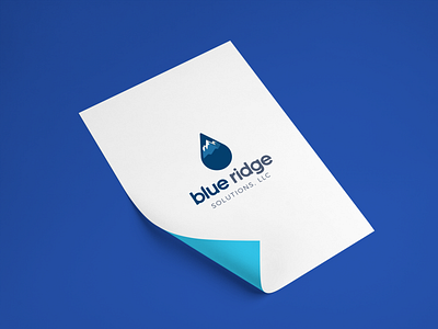 Blue Ridge Solutions, LLC Logo Mockup branding design icon logo mockup paper typography vector
