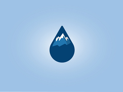 Blue Ridge Solutions, LLC Icon blue branding design drop icon logo mountains ridge typography vector