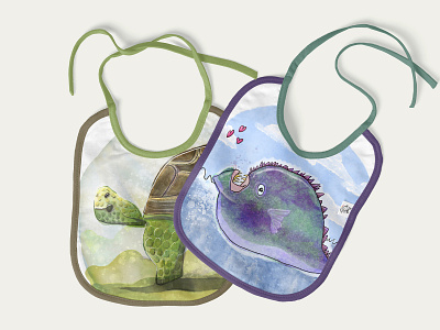 malouli.Art & kids design "Turtle and Fish" digital art digital illustration illustration shirt design