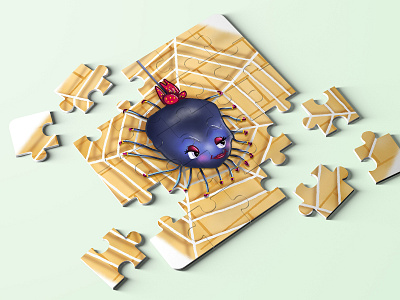 malouli.Art & kids design "funny spider" digital art digital illustration graphic design illustration