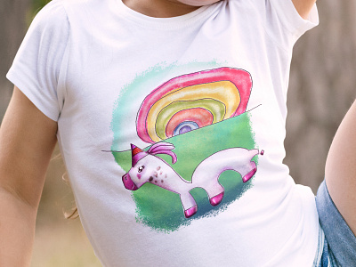 malouli.art & kids design "unicorn" digital art digital illustration graphic design illustration shirt design