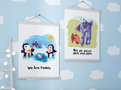 malouli.Art & kids design "Families" digital art digital illustration graphic design illustration print