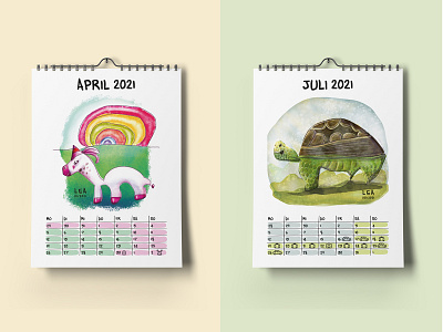 malouli.Art & kids design "happy animal calendar" digital art digital illustration graphic design illustration print