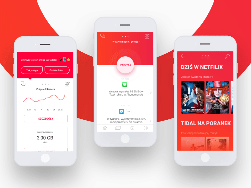 360 CARE App app application dashboard interface minimal mobile product design selfcare telco uiux