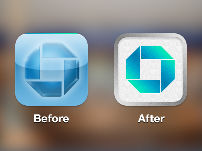 Chase app icon concept bank icon ios