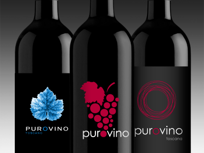 Purovino identity logo wine