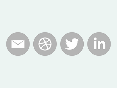 Contact Icons dribbble email icons linkedin twitter