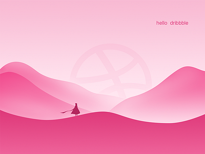 hello dribbble dribbble hello icon illustration pink ui