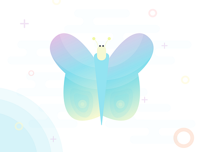 Butterfly Illustration awesome beautiful butterfly colours cool gradient illustration playful