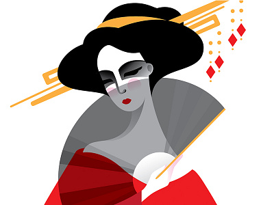 The Queen of Diamonds cards illustration poker vector