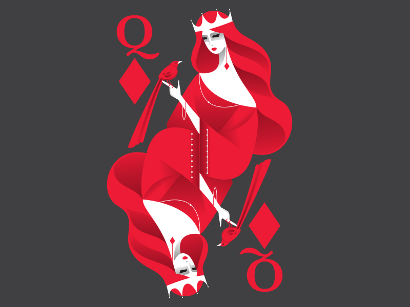 queen of diamonds by Maria Fedoseeva on Dribbble