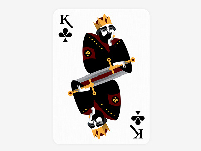 The sleeping king of clubs art black illustration king vector