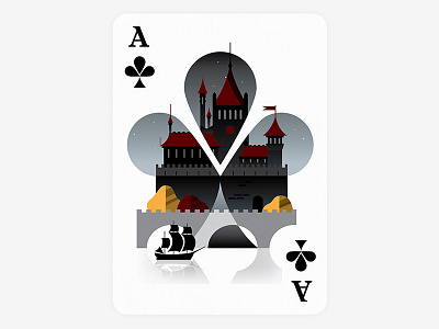 Ace of clubs ace art black cards illustration vector