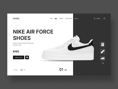 Nike Shoes Web Header ecommerce header kicks nike nike air nike shoes online shop product shoes shoes landing page shoes store typhography ui uiux ux web web design web header website website design