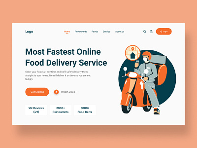 Food Delivery Hero Section