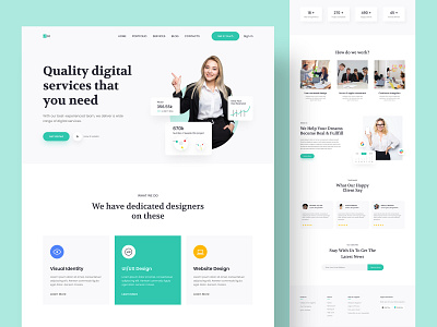 Agency Website Design agency agency landing page agency website branding business clean company company profile design digital digital agency homepage landing page personal website portfolio startup studio web design web designer websiite