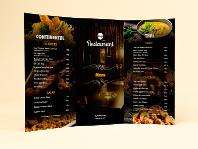 Trifold Menu restaurant menu trifold menu