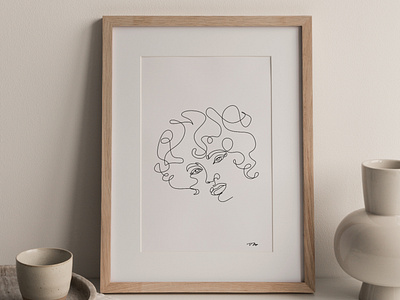 Black Woman Art, Black Woman Poster, Black Girl Art, Curly Hair afro woman art minimalist one line minimal