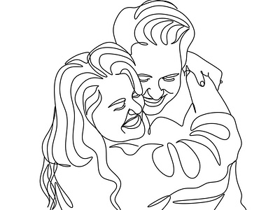 Custom line drawing. Custom line portrait. Custom line art.