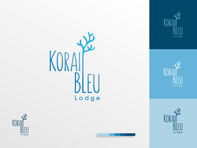 Korail Bleu Lodge (Logo Design) advertising blue lagoon branding coral enjoy graphic design holiday hotel island lodge logo design sea summer underwater vacation