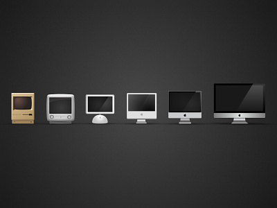 Evolution of Mac apple dribbble invite mac motiongraphics