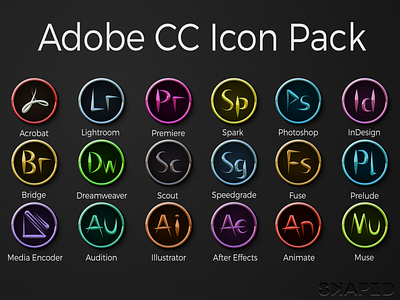 Adobe CC Icon Pack adobe aftereffects dribbble dribble drible icon iconpack iconset invite