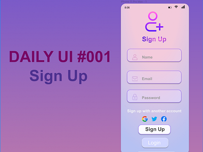 Daily UI Challenge#001 : Sign Up