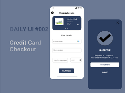 Daily UI Challenge002: Credit card checkout page app dailyui design minimal typography ui ux