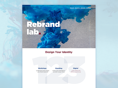 Rebrand Lab website (work in progress) concept home page landing page layout rebranding ui web webdesign webpage website