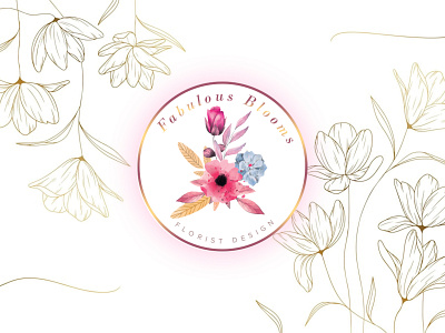 Floral Shop Logo Design app branding design graphic design illustration minimal ui vector