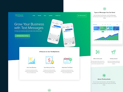 Business Sales Homepage Design branding design flat icon minimal ui ux vector web website