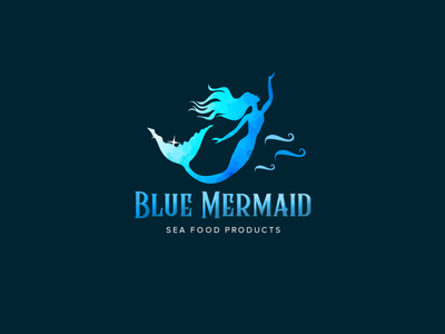 Blue Mermaid Logo Design by Rinki_D on Dribbble