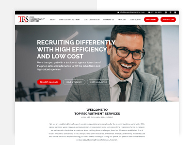 Recruitment Company Website Design branding design minimal ui ux