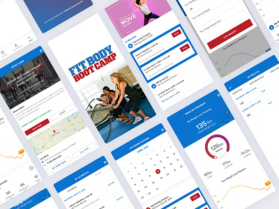 Fitness App Design app branding design minimal ui vector