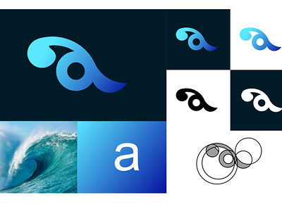 Logo letter A design graphic design logo typography vector