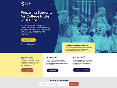 Community Christian School Website Design branding school website design website design