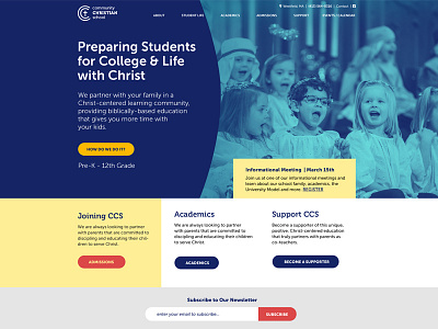 Community Christian School Website Design