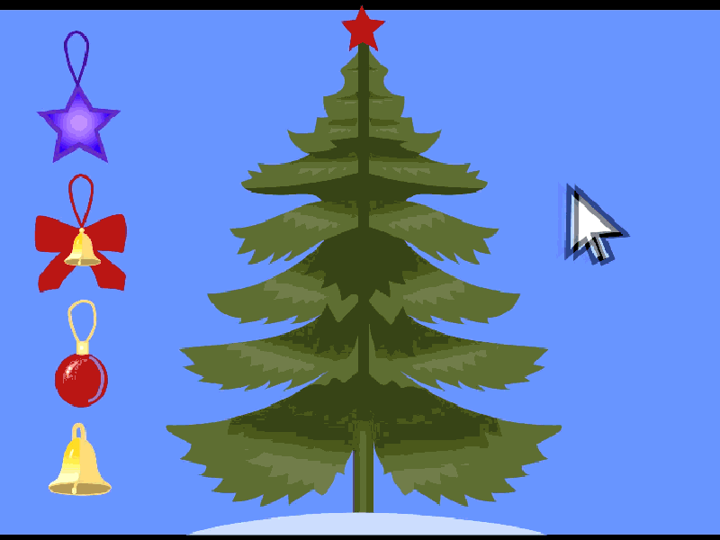 Decorating the Christmas tree animation christmas tree cursor decorating the christmas tree decorations digital art gif video x mas