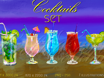 Cocktails set