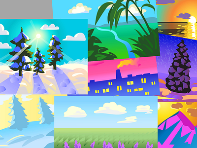 8 vector landscapes