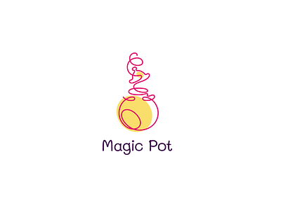 Magic Pot - logo design branding cafe childrens brand childrens logo fast food food graphic design illustrative illustrative logo kids logo logo of the cafe logotype