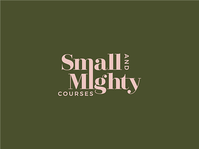 Small and Mighty Co. Courses Logo brand identity branding design identity lettering logo logo design logotype modern serif simple typography