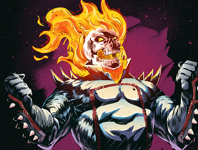 Ghost Rider comicart comics flamingskull ghostrider marvel marvelcomics rider skull art