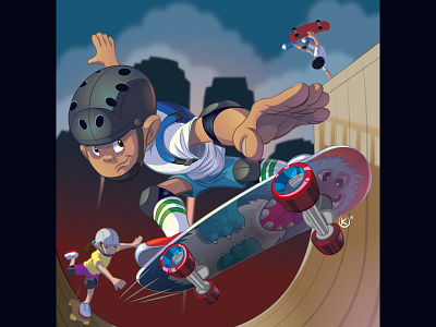 Skater Kidz children kids publishing skateboard skater vector vector art