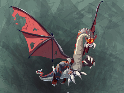 Ragdon creature dragon fantasy fantasy art monster myth mythical vector vector art